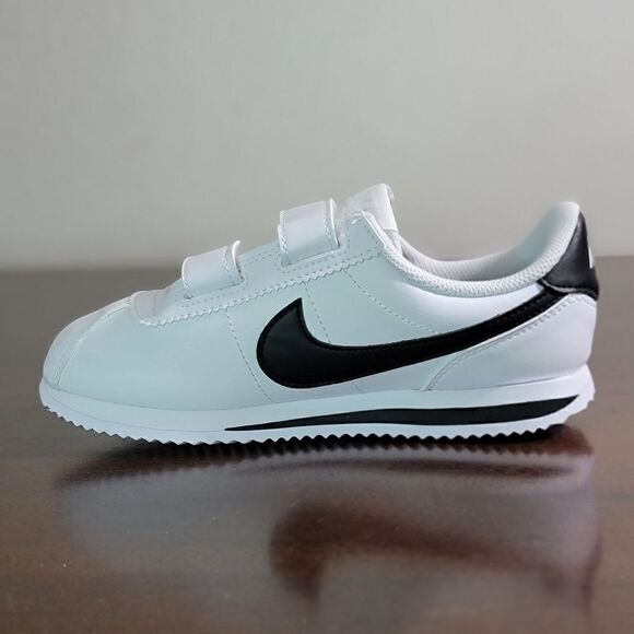 Nike Cortez Leather White Black Kids Sportswear Shoes Sneakers Size 3 Y 3Y New - Picture 16 of 16